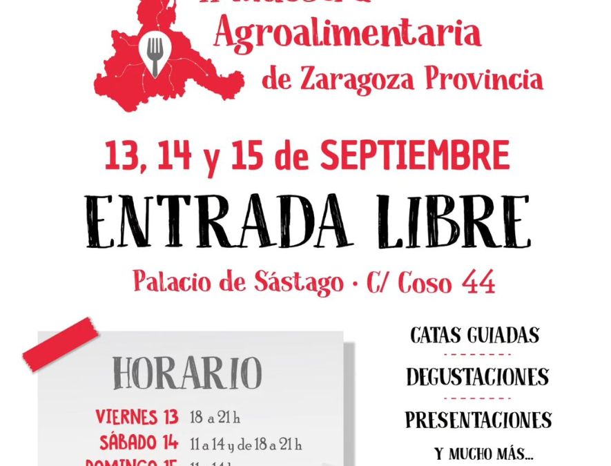 Cata de la DOP Campo de Borja en la II Muestra Agroalimentaria de Zaragoza Provincia organizada por la DPZ en el Palacio de Sástago